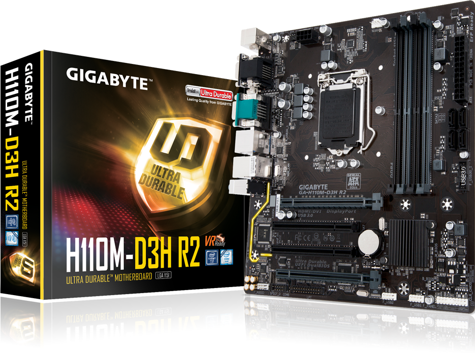 Материнская плата GIGABYTE GA-H110M-D3H R2 rev1.0 LGA1151 ATX 4DDR4