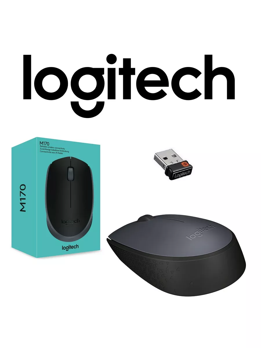 Мышь беспроводная Logitech Wireless Mouse M170 Black
