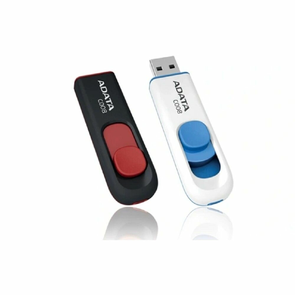 Флеш карта 64GB USB 2.0 ADATA C008 White/Black