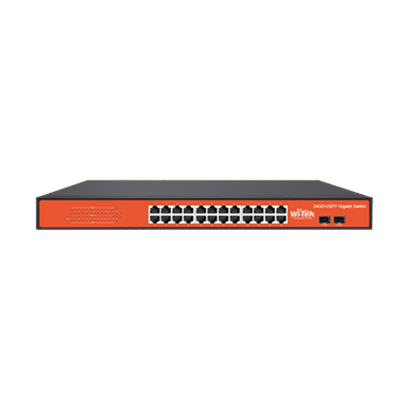 Коммутатор Wi-Tek WI-SG124F V2 24GE+2SFP
