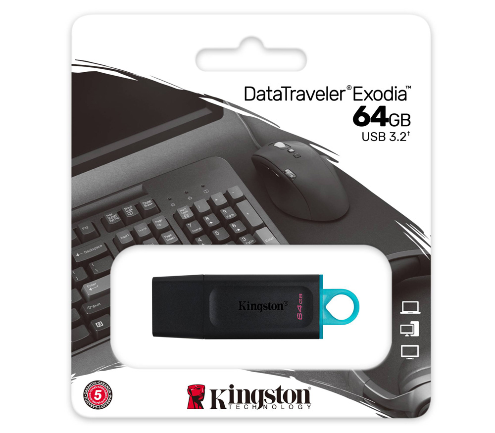 Флеш карта 64Gb USB 3.2 Kingston Data Traveler EXODIA/64GB