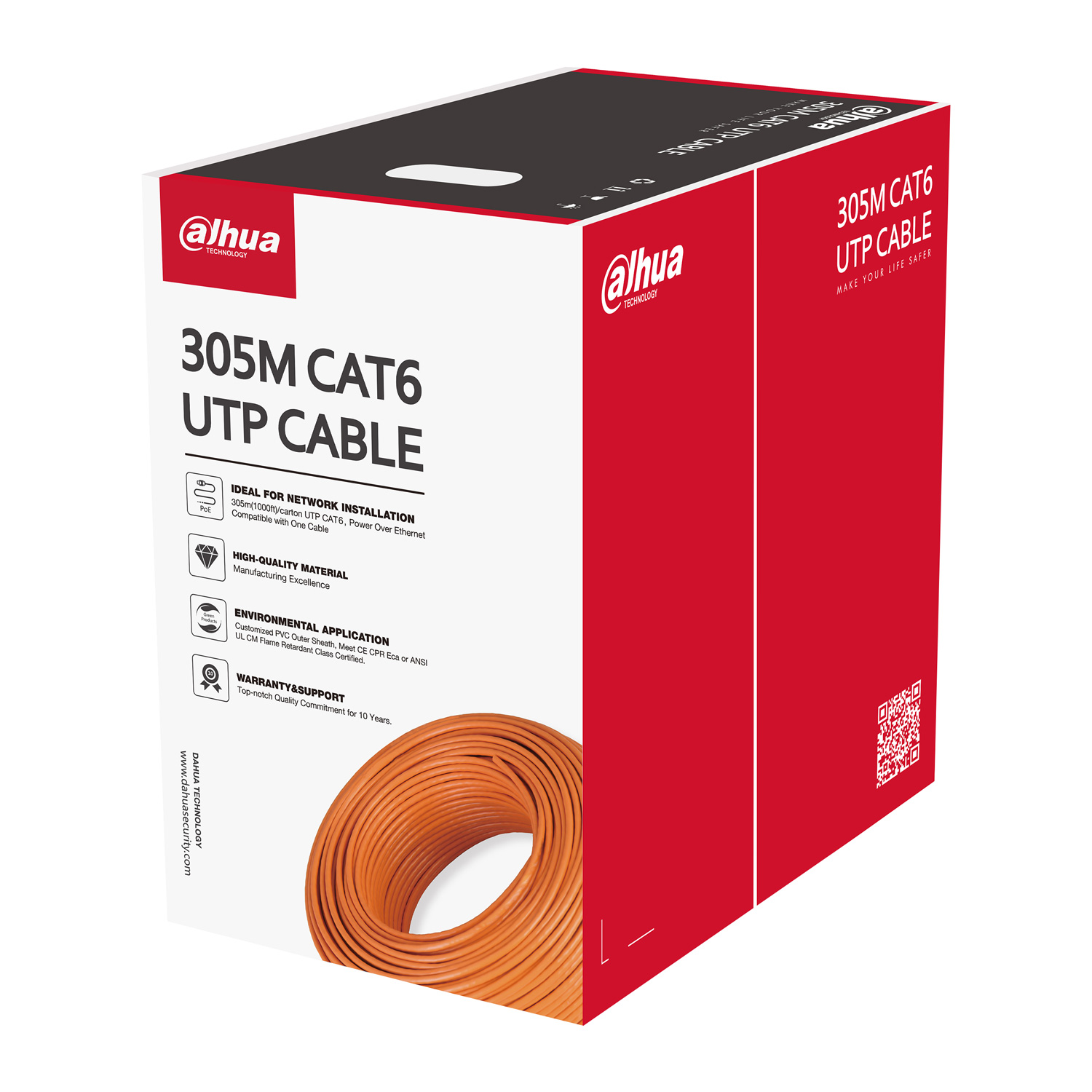 Сетевой кабель Dahua DH-PFM922I-6UN-C-V2 UTP CAT6 305m