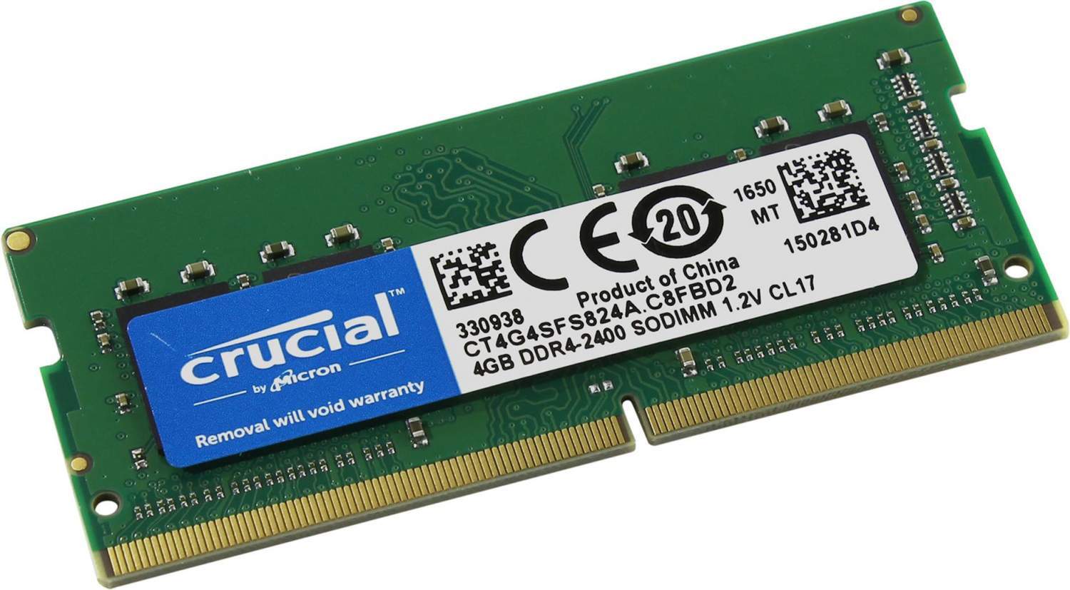 ОЗУ для ПК 4GB Crucial DDR4 2400MHz DIMM