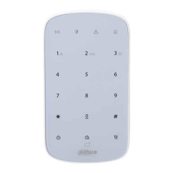 Беспроводная клавиатура сигнализации Dahua DHI-ARK30T-W2(868)