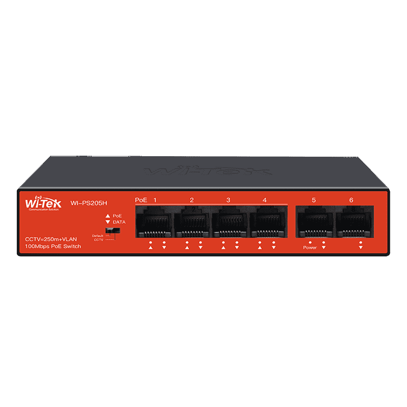 Коммутатор PoE Wi-Tek WI-PS205H V3 4FE+2FE