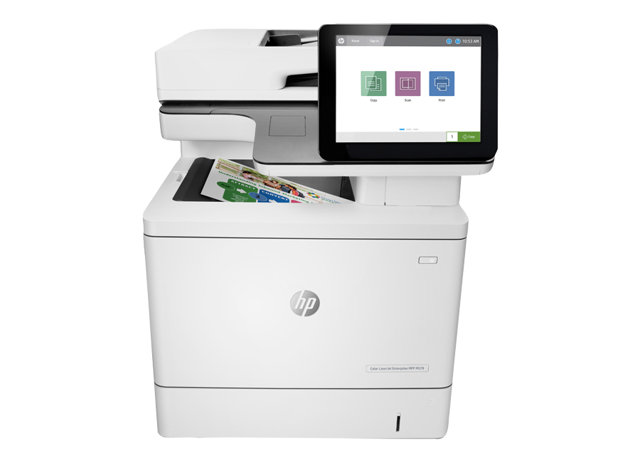 МФУ HP Color LaserJet Enterprise M578dn (7ZU85A) / A4 / Лазерное цветное / Duplex / LAN / White
