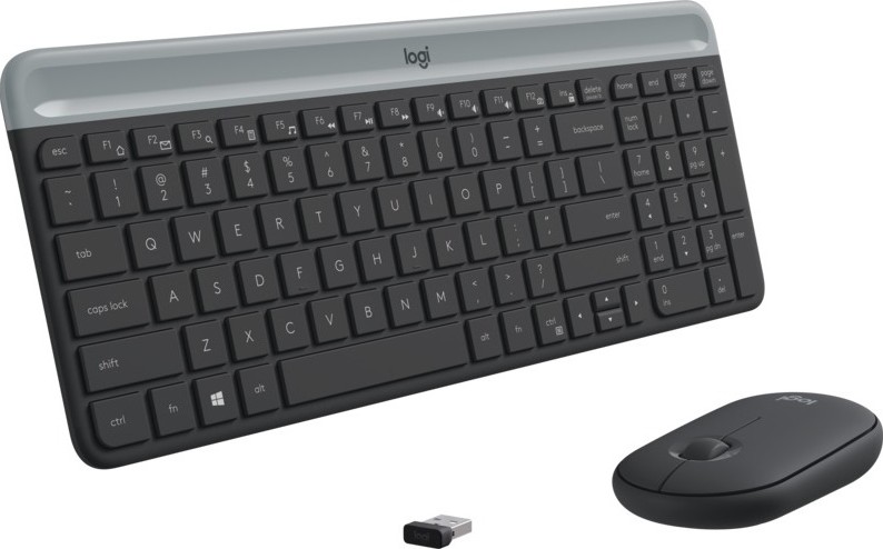 Клавиатура + мышь беспроводные Logitech Combo MK470 Black