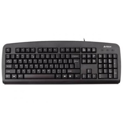 Клавиатура A4Tech KB-720 FN Multimedia Wired Keyboard USB Black US+RU Layout